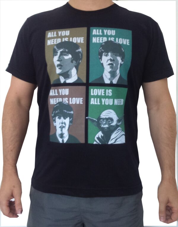 Camiseta All You Need is Love - Masculina - Preta - Imagem 3