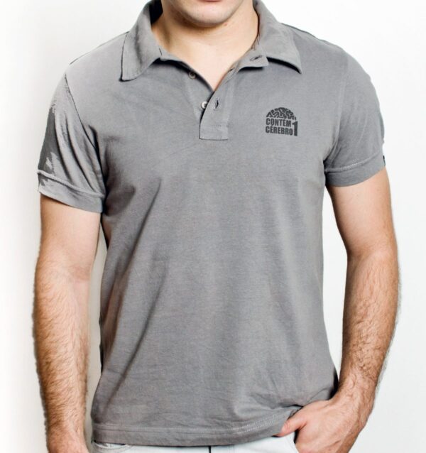Camiseta Pólo - Masculina - Cinza