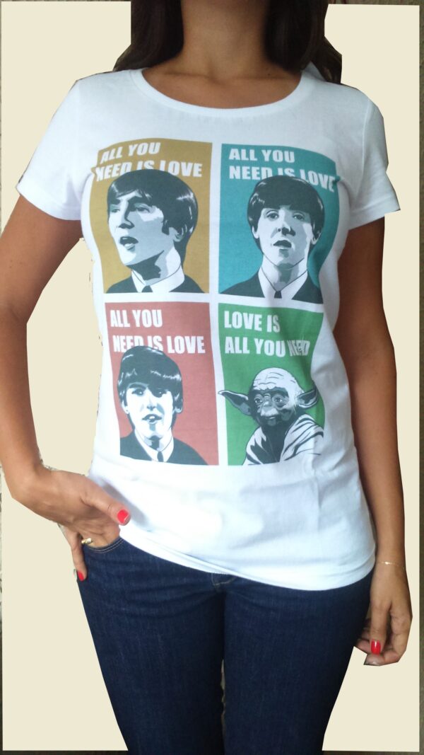 Camiseta All You Need is Love - Feminina - Branca - Imagem 3
