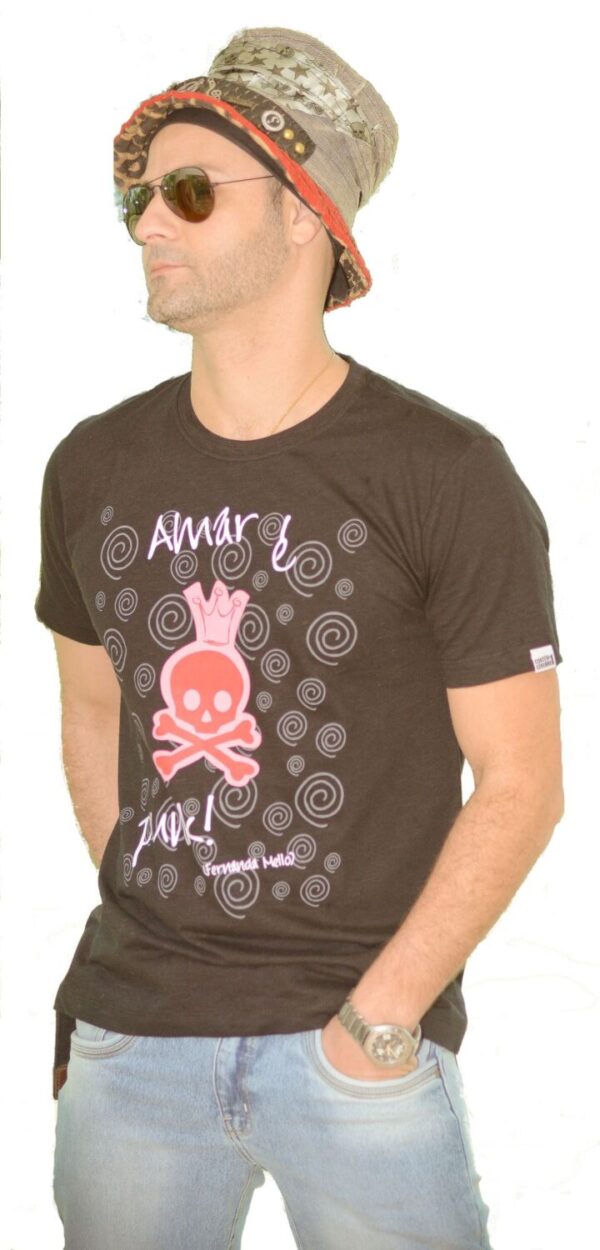 Camiseta Amar é Punk by Fernanda Mello - Masculina - Imagem 2