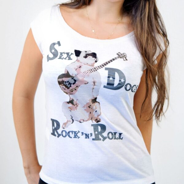 Camiseta Sex Dogs Rock'n'Roll - Feminina